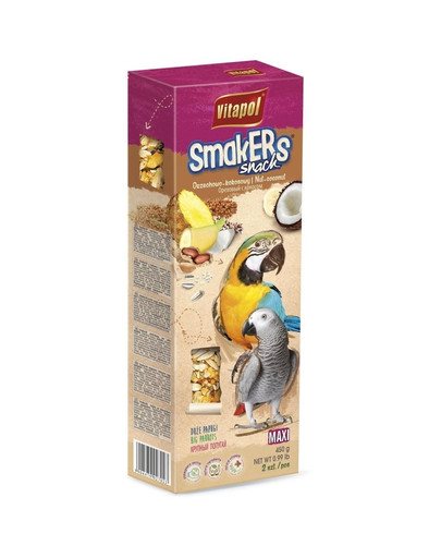 VITAPOL Smakers Walnuss-Kokosnuss für große Papageien