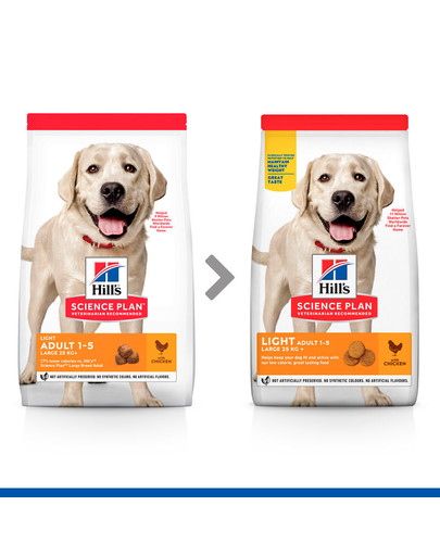 HILL'S Science Plan Adult Light Large breed Trockenfutter mit Huhn 14 kg