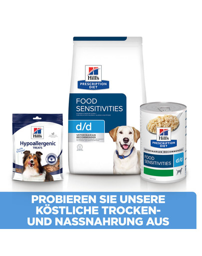 HILL'S Prescription Diet Canine d/d Duck&Rice 1,5 kg Futter zur Stärkung der Hundehaut