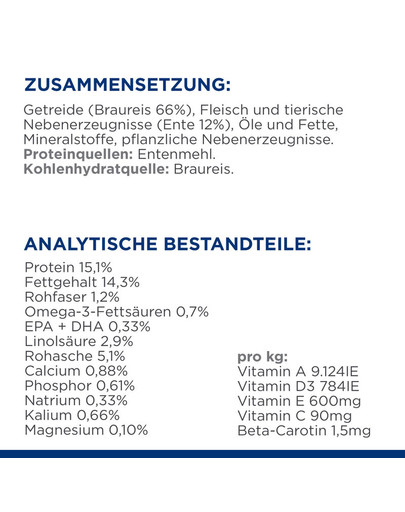 HILL'S Prescription Diet Canine d/d Duck&Rice 1,5 kg Futter zur Stärkung der Hundehaut