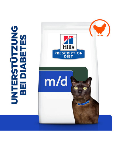 HILL'S Prescription Diet M/D Diabetes Feline With Chicken 3 kg
