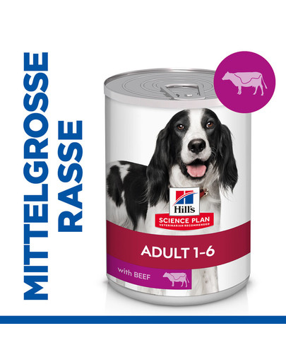 HILL'S Science Plan Canine Adult Beef 370 g für ausgewachsene Hunde mit Rindfleisch