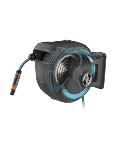 GARDENA Wand-Schlauchbox RollUp L, 30 Meter, Schlauchtrommel
