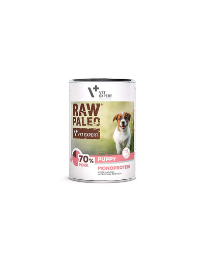 VETEXPERT Raw Paleo Schweinefleisch Welpen Dose 400g