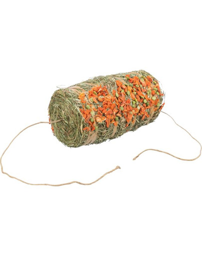 TRIXIE Heuballen mit Erbsen und Karotten für Kaninchen und Nagetiere 250 g
