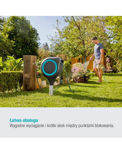 GARDENA Garten-Schlauchbox RollUp M, 20 Meter, Schlauchtrommel