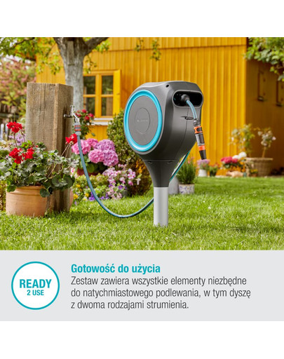 GARDENA Garten-Schlauchbox RollUp M, 20 Meter, Schlauchtrommel