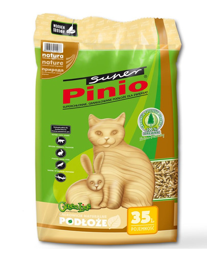 BENEK SUPER PINIO NATÜRLICH Katzenstreu abbaubar Holzpellets 35 l