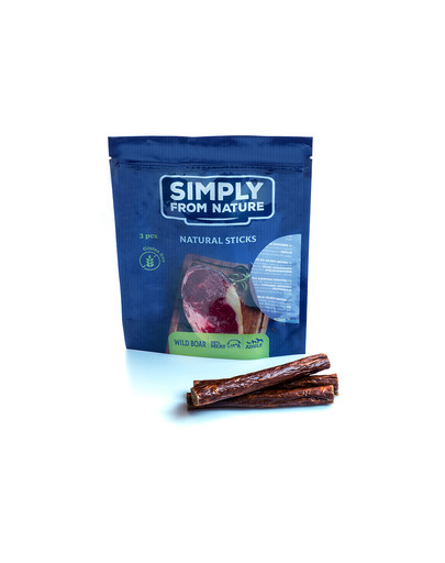 SIMPLY FROM NATURE Nature Sticks with wild boar natürliche Zigarren mit Wildschweinfleisch 3 Stück