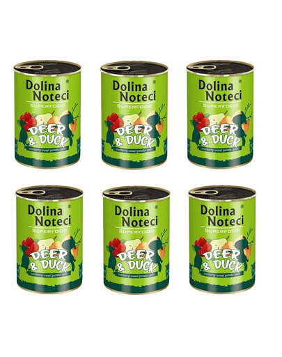 DOLINA NOTECI Premium SuperFood Hirsch und Ente 400 g x 6