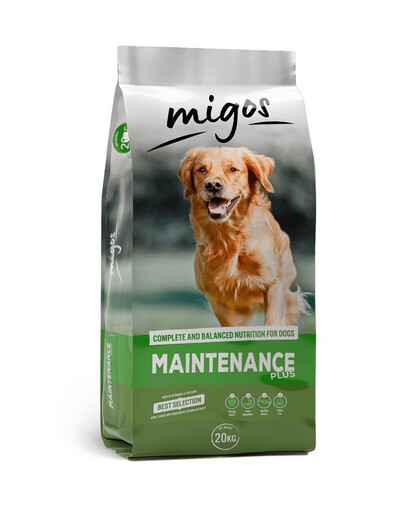 MIGOS Maintenance Plus 20 kg für wenig aktive Hunde mit Vitaminen