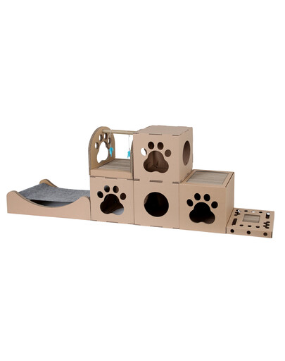 CARTON+ PETS Spielzeug mit Kratzbaum für Katze Fun Park
