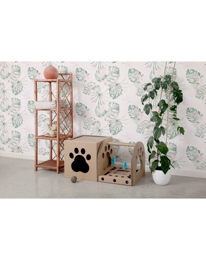 CARTON+ PETS Interaktives Spielzeug mit Kratzbaum Fun Park Ball