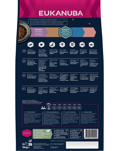 EUKANUBA Grain Free L Adult Lammfleisch 3 kg für ausgewachsene Hunde großer Rassen
