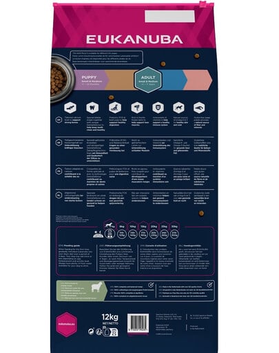 EUKANUBA Grain Free S/M Adult Lammfleisch 12 kg für ausgewachsene kleine und mittelgroße Hunde