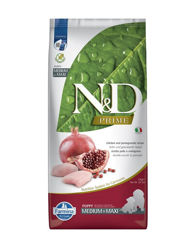FARMINA N&D Prime Dog Huhn und Granatapfel Welpe medium & maxi 12 kg