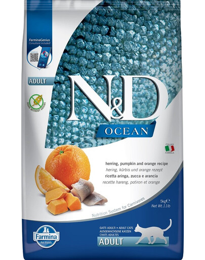 FARMINA N&D Ocean Hering, Kürbis & Orange Adult 5 kg