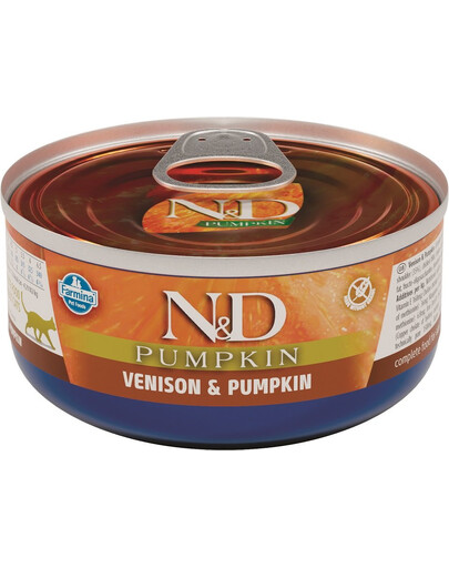 FARMINA N&D Katze Pumpkin mit Hirsch & Kürbis 80g