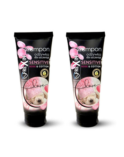 FREXIN Sensitive Welpenshampoo und Pflegespülung Rose & Baumwolle 2x220 g