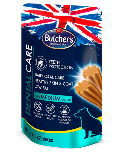 BUTCHER'S Dental Care for Medium Dogs 180g