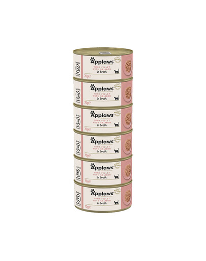 APPLAWS Cat Adult Thunfisch mit Lachs in Brühe 6x 70 g