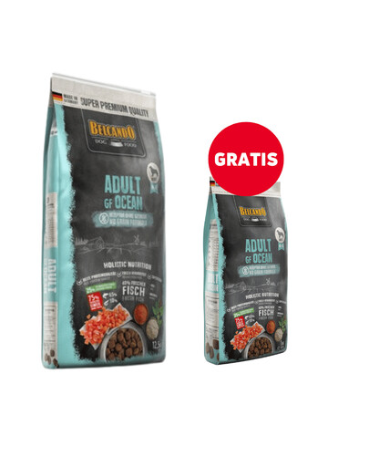 BELCANDO Adult Grain Free Ocean M-XL 12.5 kg Hundetrockenfutter + 1 kg Futter GRATIS