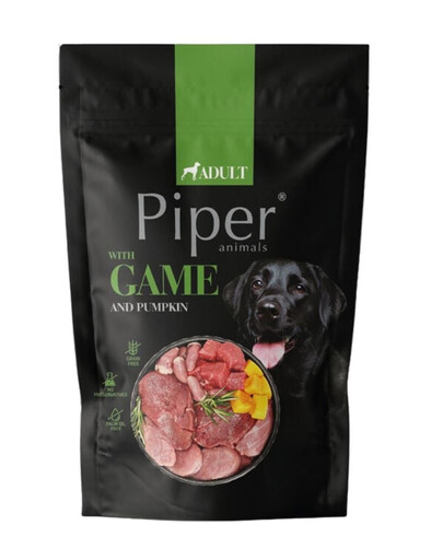 PIPER mit Wildfleisch und Kürbis im Beutel 500g Nassfutter für Hunde