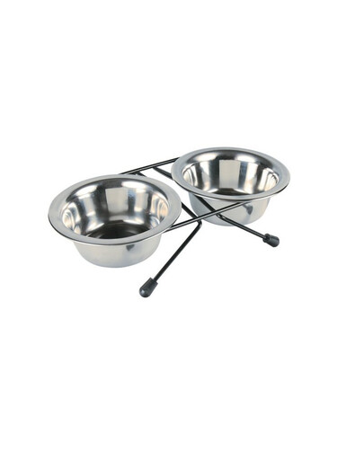 TRIXIE Ständer und 2 Schalen 2 x 1,8l