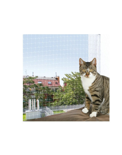 TRIXIE Katzen - Schutznetz 8x3 m transparent