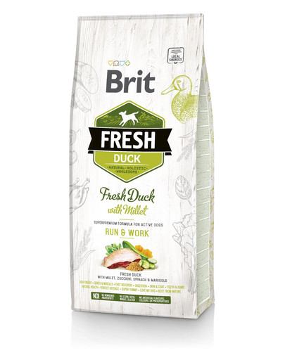BRIT Fresh duck with millet active run & work 12 kg