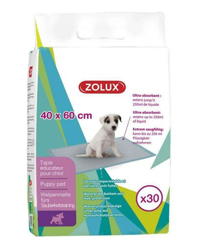 ZOLUX Teppich Bildung Welpen appentissage der Sauberkeit – L 60 x P 40 cm 30 St