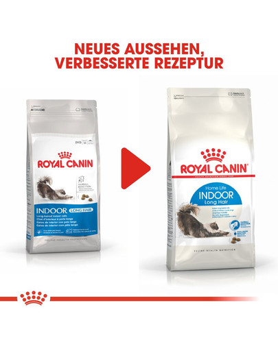 ROYAL CANIN INDOOR Longhair Trockenfutter für Wohnungskatzen mit langem Fell 10 kg