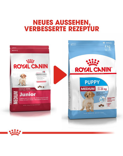 ROYAL CANIN MEDIUM Puppy Welpenfutter trocken für mittelgroße Hunde 4 kg