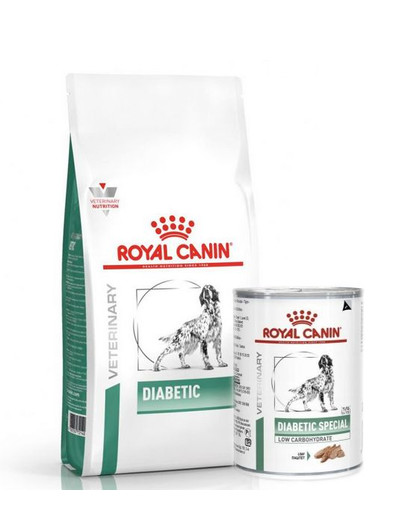 ROYAL CANIN Vet Dog Diabetic 12 kg + 12 x Diabetic 410g