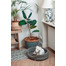 FERA Hundebett 47x38x15 cm oval mit Kissen grau