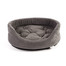 FERA ovales Hundebett mit Kissen 53x44x16 cm grau