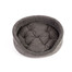 FERA ovales Hundebett mit Kissen 53x44x16 cm grau