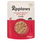Applaws Katzen Nassfutter in Pouch-Beuteln Huhn mit Rind in Gelee 70g